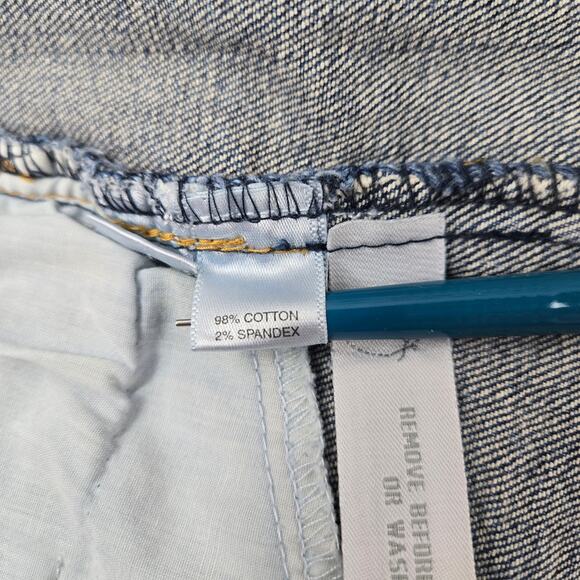 Ann Taylor Loft Denim Skirt Stretch Mini 3 Button Waistband size 6 - Picture 8 of 10